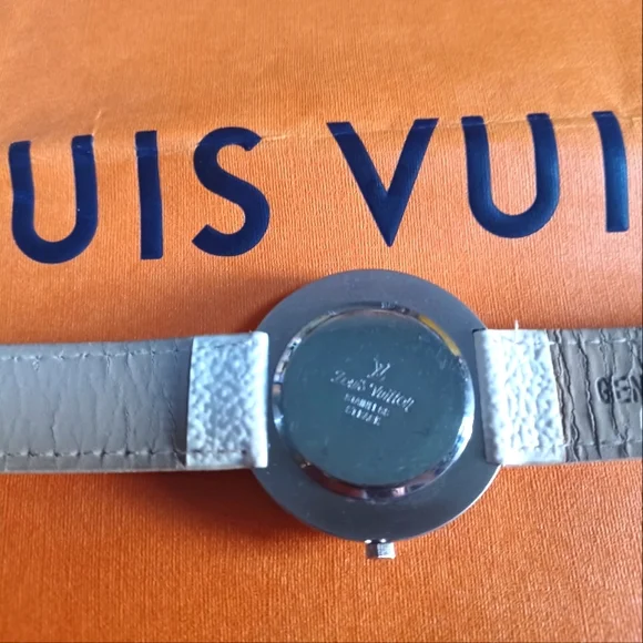 Vintage Authentic Louis Vuitton White Multicolor Monogram Watch Size 8 - Picture 5 of 5